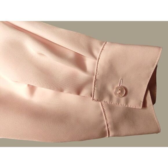 Notations Vintage Light Pink Button Front Long Sleeve Shirt with Embroidery Size - Picture 9 of 9